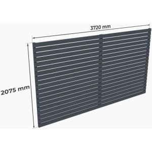 Holzbrüder Carport Rückwand Ralf, Fichte, anthrazitgrau, 207,5x372cm, Witterungsschutz