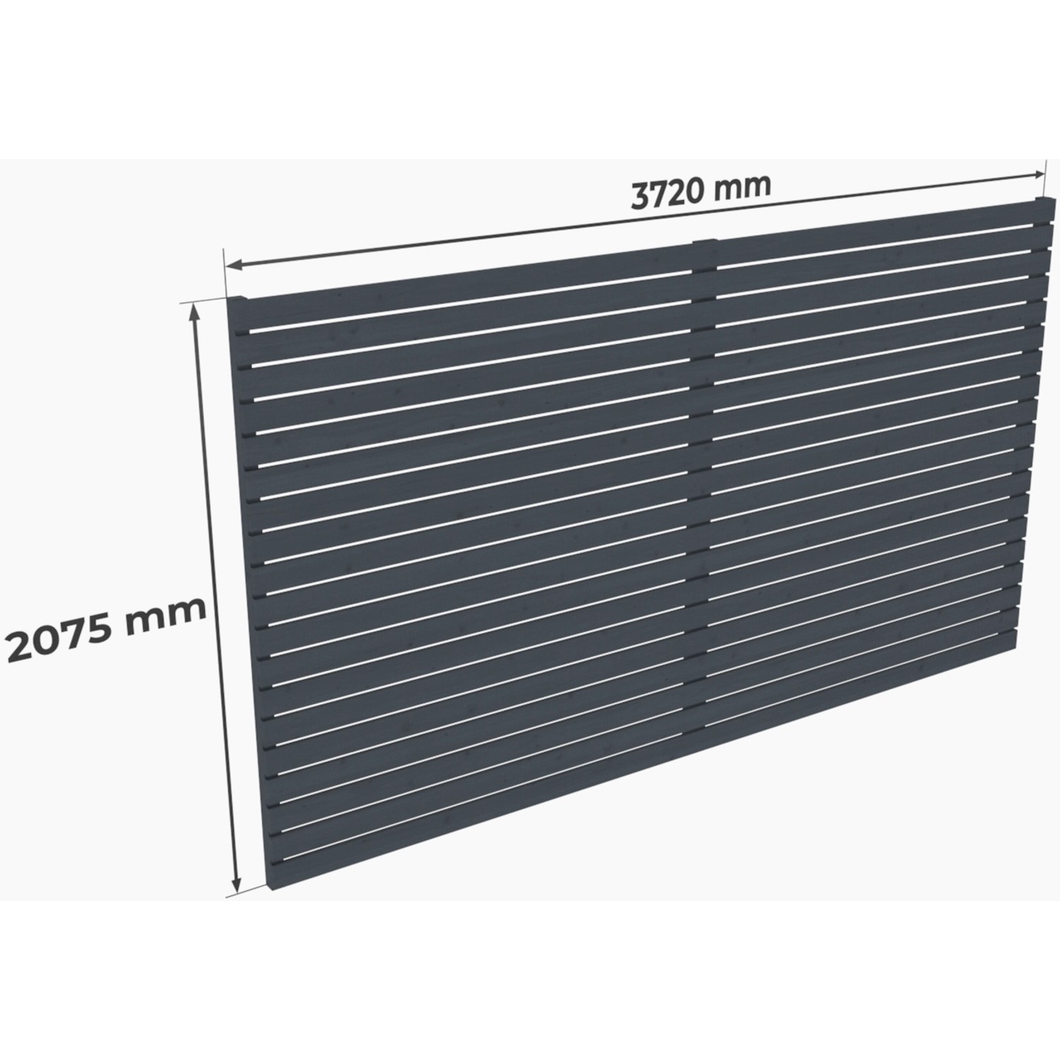 Holzbrüder Carport-Rückwand Ralf Fichte 207,5 cm x 372 cm Anthrazitgrau günstig online kaufen