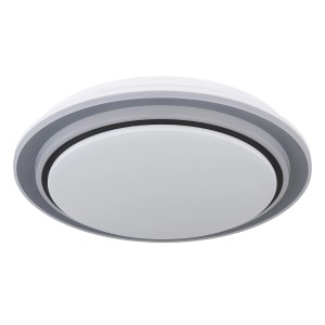 Weiße Globo LED-Deckenleuchte Foppa, Ø 40cm, dimmbar mit Memory- und Nachtlichtfunktion.