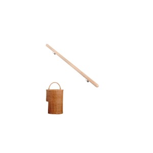 Handlauf Komplettset aus Fichte (1500mm) mit Konsolen und Zubehör.