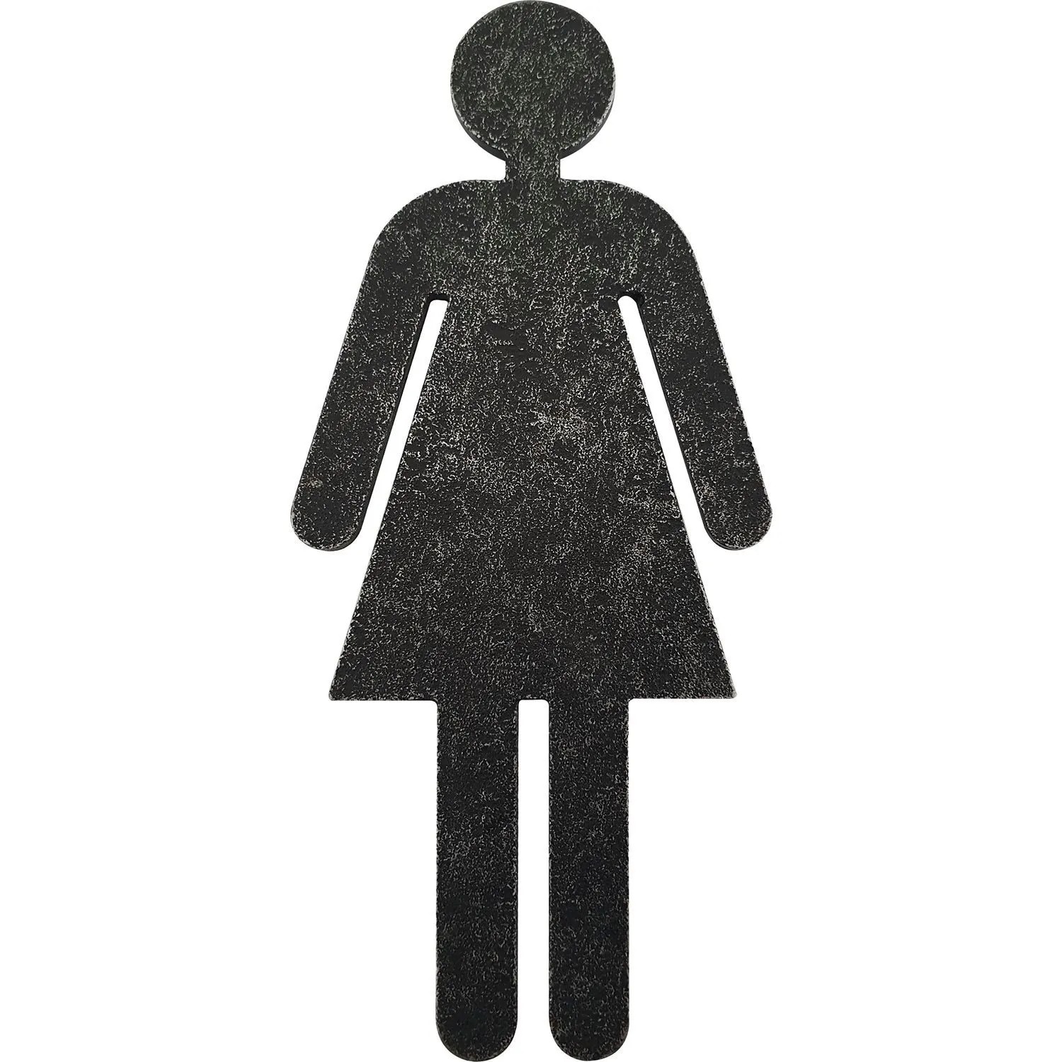 Halcö Symbol für Wc Türen Frau Verzinkt Schwarz