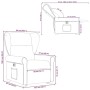 vidaXL Relaxsessel mit Aufstehhilfe Elektrisch Dunkelbraun Stoff 3303399_16