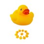Relaxdays Badeente 12er Set PVC Gelb Schwimmend 5 cm x 6 cm x 5 cm 10 g