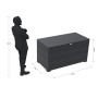 Weide Aluminium Gartenbox 1050L, 160x86x79cm, zur Aufbewahrung im Garten.