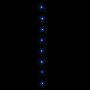 Blaue LED-Lichterkette mit 600 LEDs auf dunklem Hintergrund. Ideal für Außen-Lichterketten und Dekoration.