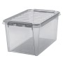 Graue SmartStore Colour 45 Aufbewahrungsbox mit Deckel und Clips.