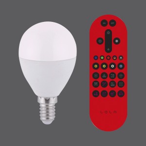 Just Light LED-Lampe Lolasmart-Bulb E14 mit Fernbedienung, App-steuerbar.