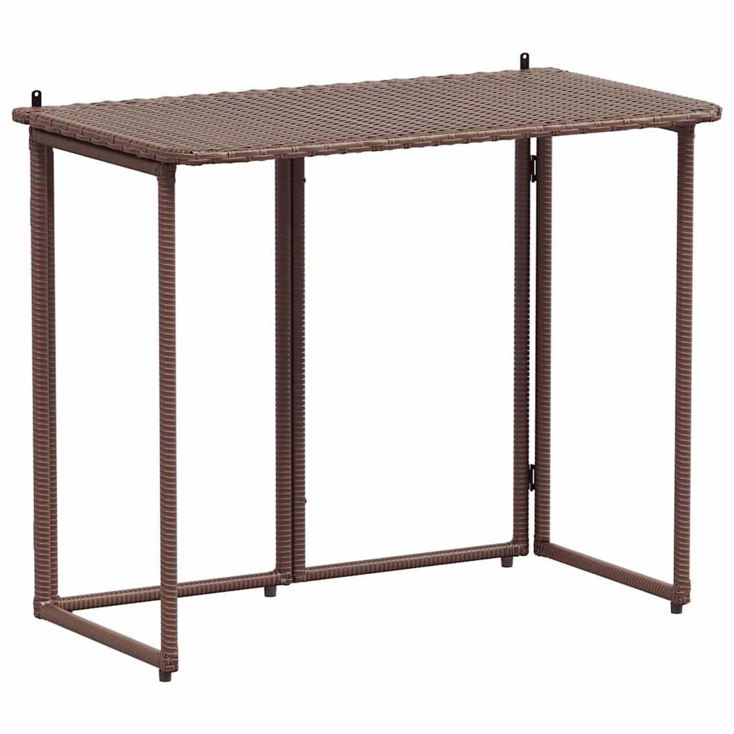 vidaXL Gartentisch Klappbar Braun 90x51x75 cm Poly Rattan 4108255 günstig online kaufen