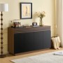 Modernes Merax Sideboard, braun-schwarz, Holzoptik, mit 4 Türen. Ideal als Wohnzimmerschrank.