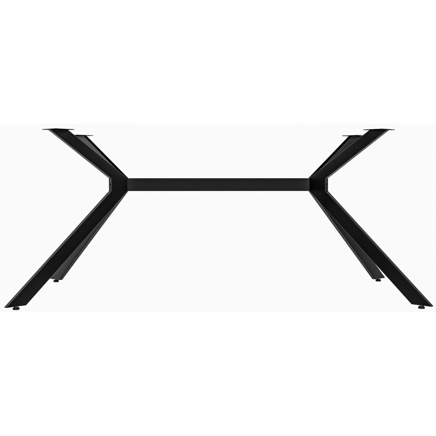 Schwarzes DELUKE Tischgestell aus Metall für Wohnzimmertische, PROXI Stahlgestell 72x155x71cm.