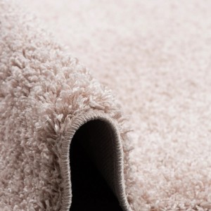 Detailansicht: Rosa Pergamon Hochflor Teppich Aloha (200x290cm). Weicher Langflor Teppich.