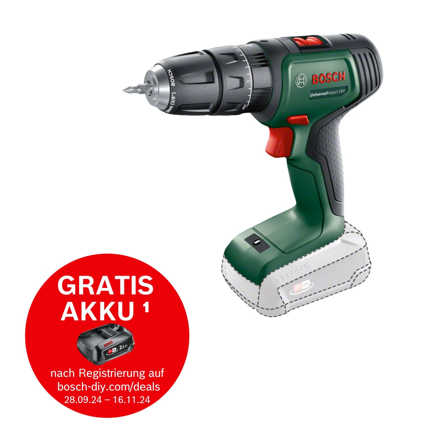 Bosch Akkuschrauber UniversalImpact 18V Solo