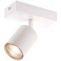 Weißer, einflammiger LED-Deckenstrahler Taio von Brilliant, 13,7 cm, für flexible Lichtausrichtung.