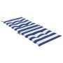 4er Set Hochlehner Auflagen blau-weiß gestreift, Stoff. Gartenstuhlauflagen mit Bindebändern.
