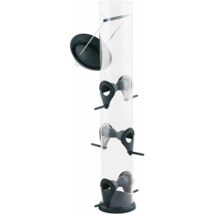 Siena Garden Vogelfutterspender aus Kunststoff, grün, mit Aufhängevorrichtung für Wildvögel.