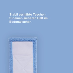 Bestlivings Bodenwischer Ersatzbezug, blau, 8er Pack, Mikrofaser für Bodenreinigung.