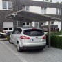 Ximax Alu Carport Linea Edelstahl-Look XL mit Auto. Einzelcarport mit transparentem Dach.