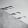 SOTECH LED Unterbauleuchten Giulia II, 3er Set, silbergrau, warmweiß, mit Trafo und Verteiler.