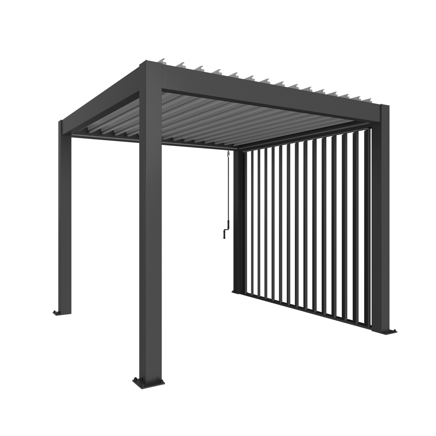 Biohort Lamellenseitenwand zu Pergola 10 x 235 x 327 cm Dunkelgrau-Metallic günstig online kaufen