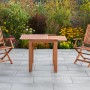 Merxx Comodoro Gartenmöbel-Set: Klappsessel und Ausziehtisch aus Eukalyptusholz für 2 Personen.