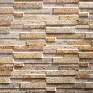 Feinsteinzeug Verblender UltraStrong Firenze Creme, nuanciert, 16x42 cm, für Wandverkleidung.