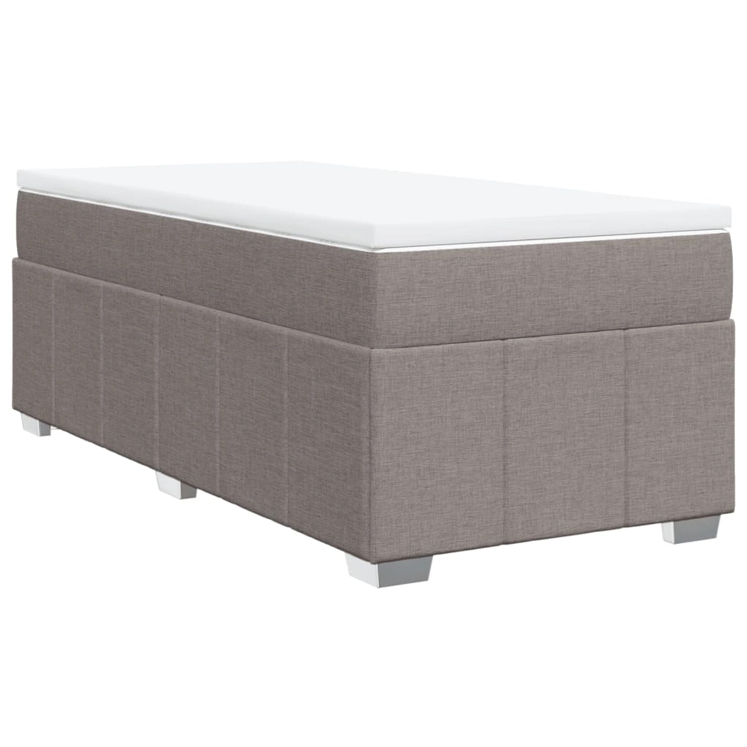 vidaXL Boxspringbett mit Matratze Taupe 90x200 cm Stoff 3285446 günstig online kaufen