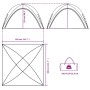 Technische Zeichnung vidaXL Partyzelt. Maße: 360x360x219 cm. Packmaß: 59,5x13,5x13,5 cm, 10 kg.