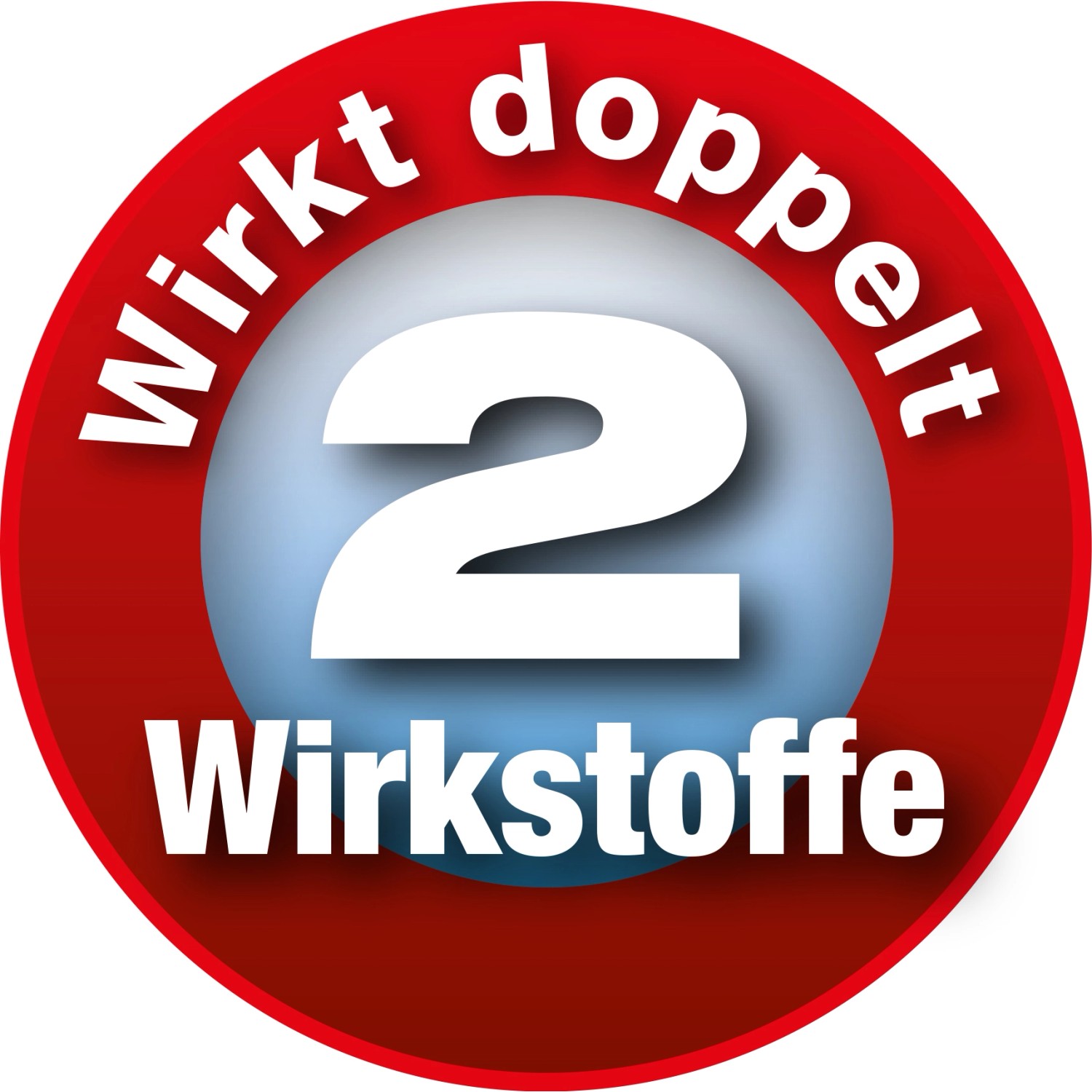 Symbol für Curamat Plus Rosen-Pilzfrei AF: Wirkt doppelt, 2 Wirkstoffe.