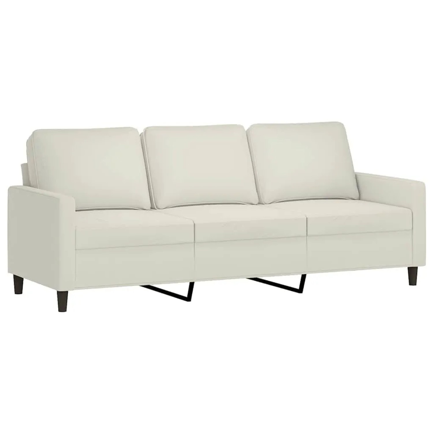 vidaXL 3-Sitzer-Sofa Creme 180 cm Samt 359217 günstig online kaufen