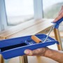 LUX Streich-Set Lasur, 4-teilig, mit Farbwanne, Walze und Bügel für Lasurarbeiten.
