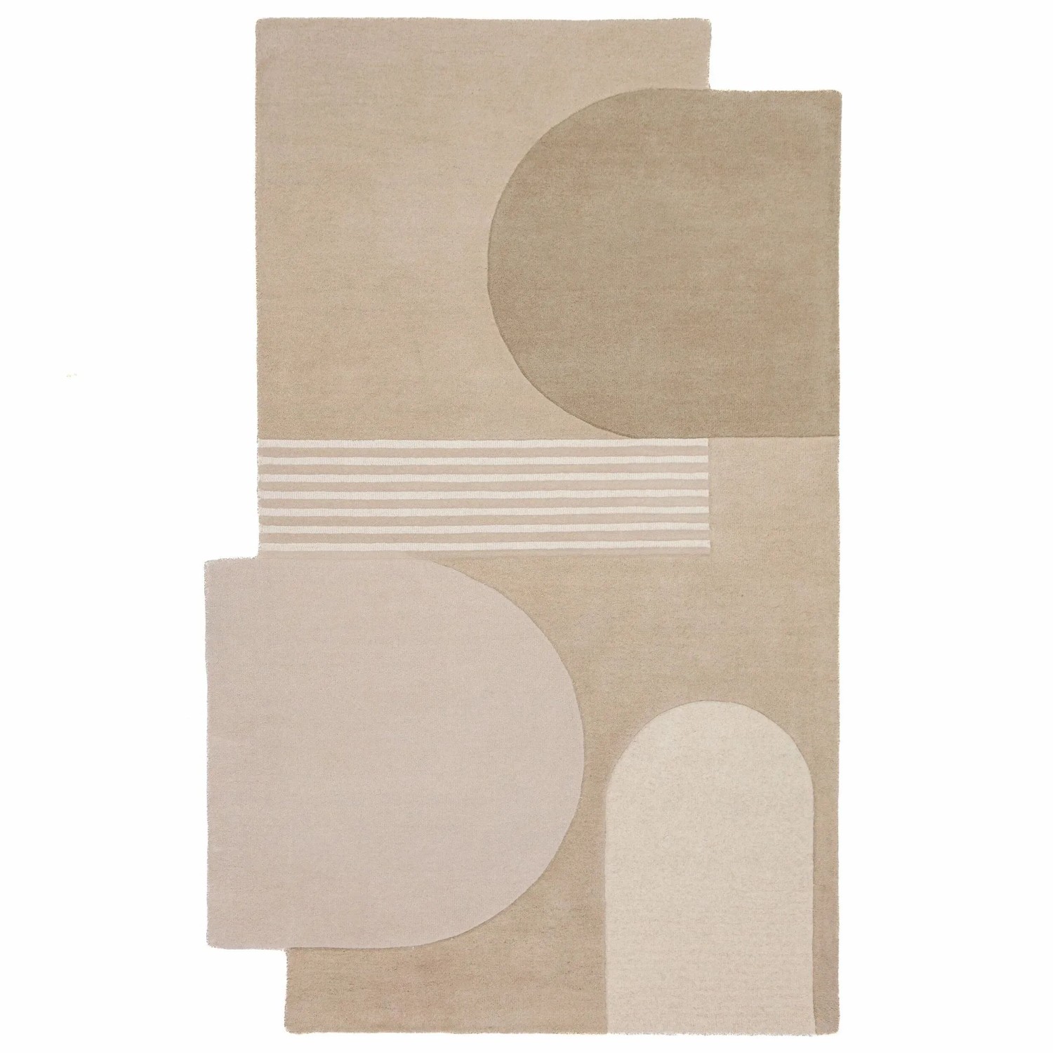 Flair Rugs Wollteppich Lozenge 150 cm x 240 cm Beige