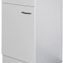 Flex-Well Unterschrank Wito, 40 cm, Weiß: Küchenschrank mit Schublade und Tür, Edelstahlgriffe.