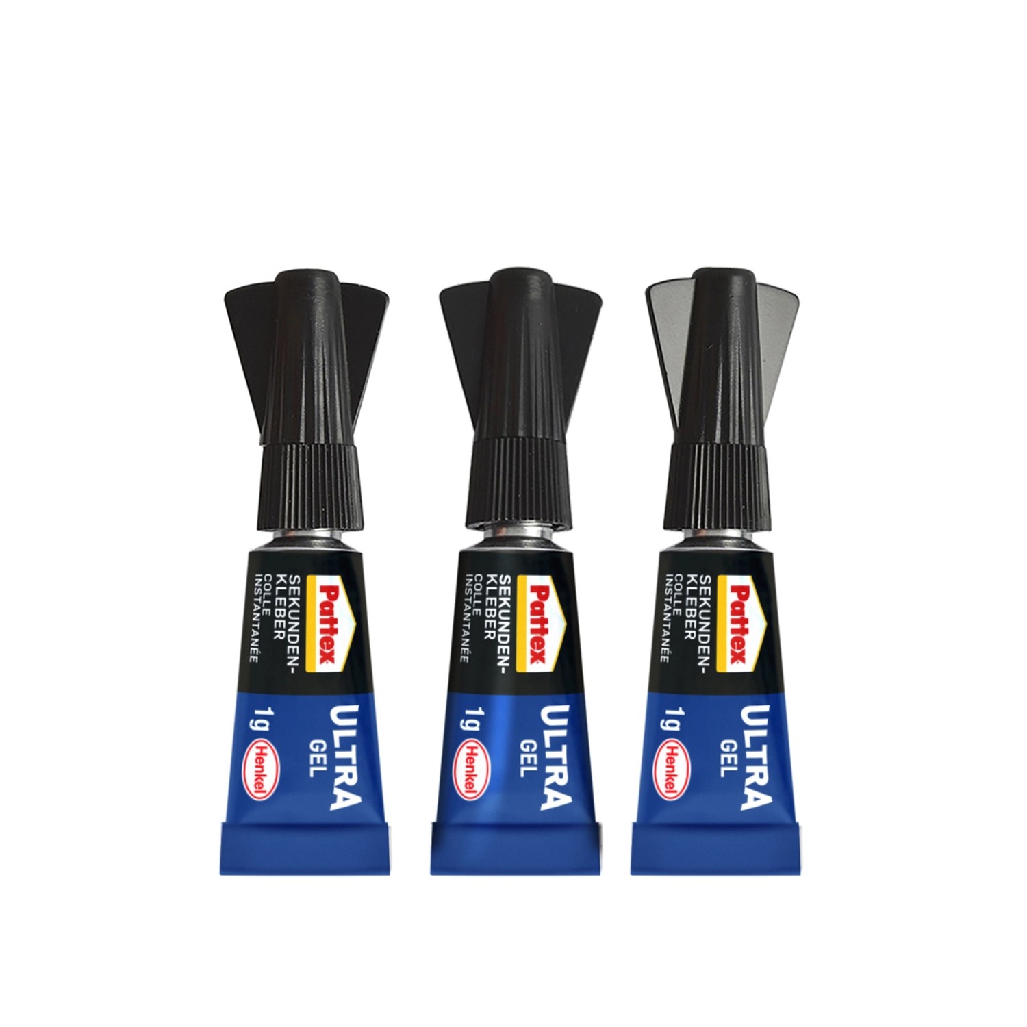 Pattex Sekundenkleber Ultra Gel Mini-Trio 3 x 1g