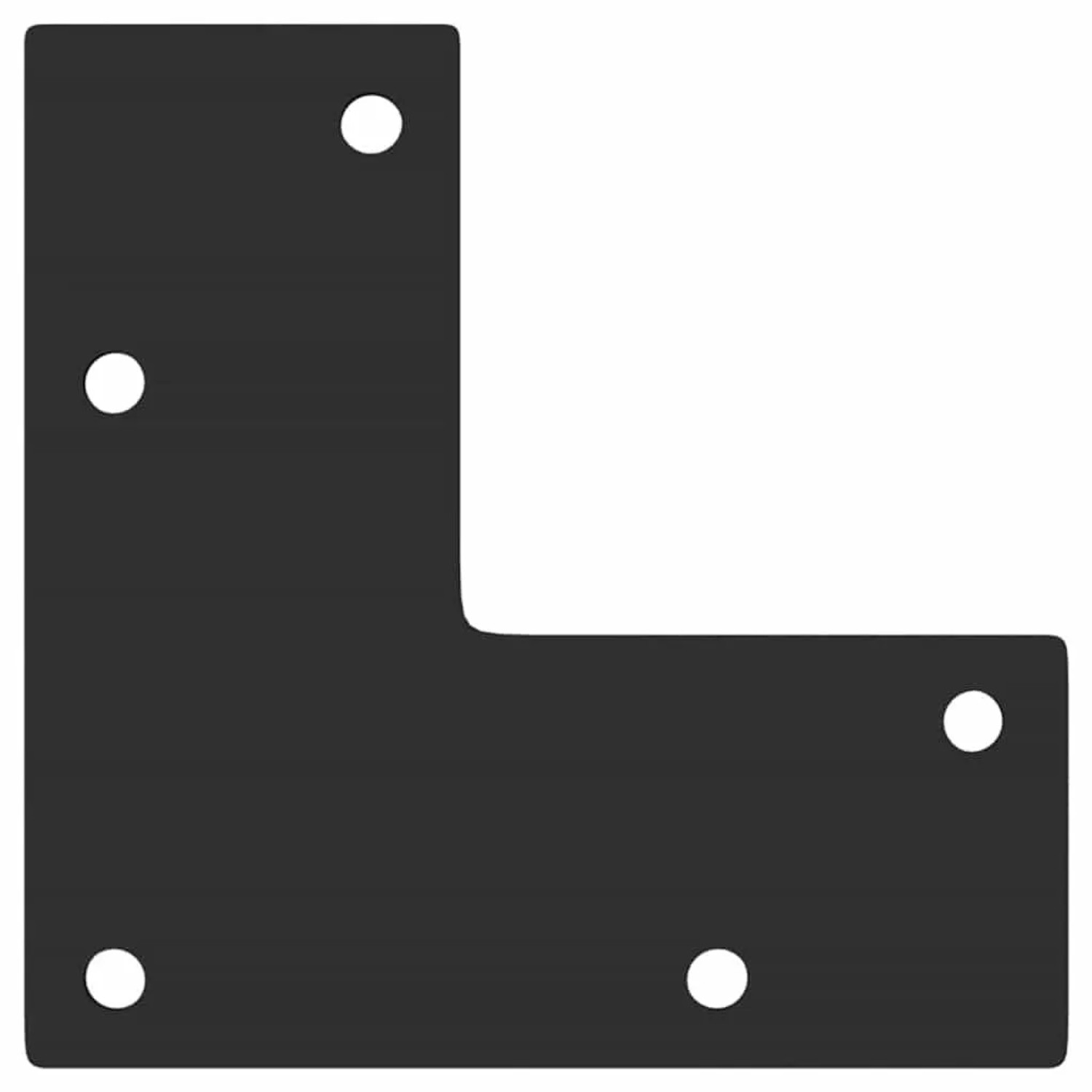 Schwarze, konische vidaXL Möbelbeine aus Stahl, 4er Set für Konsolentisch.