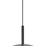 Globo Pendelleuchte Blacky, 1-flammig, Ø 30 cm, Metall schwarz, rauchfarbenes Glas.