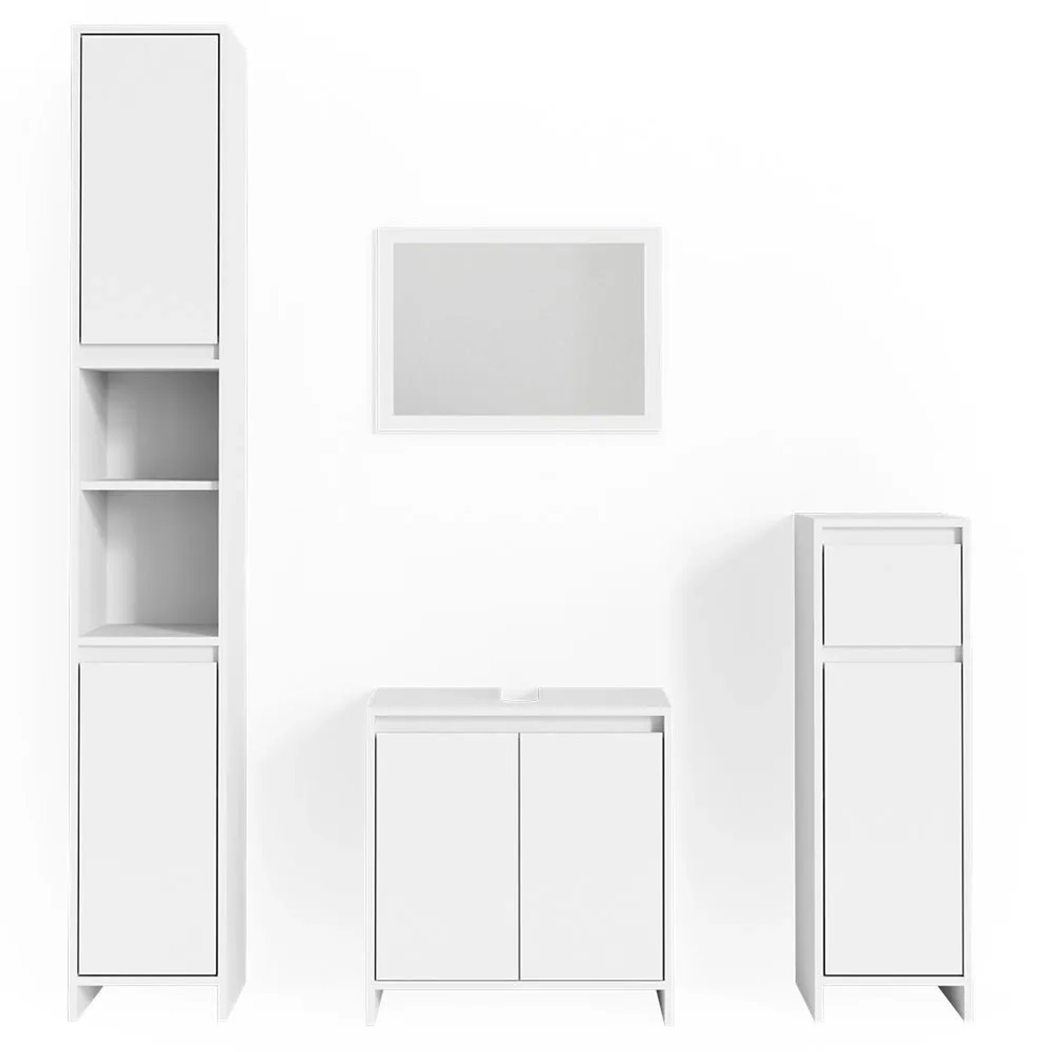 Vicco Badmöbel-Set Emma Weiß 60 x 60 4-teilig
