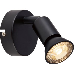 Schwarzer, matter 1er-Spot Concio GU10 für Innenräume.