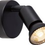 Schwarzer, matter 1er-Spot Concio GU10 für Innenräume.