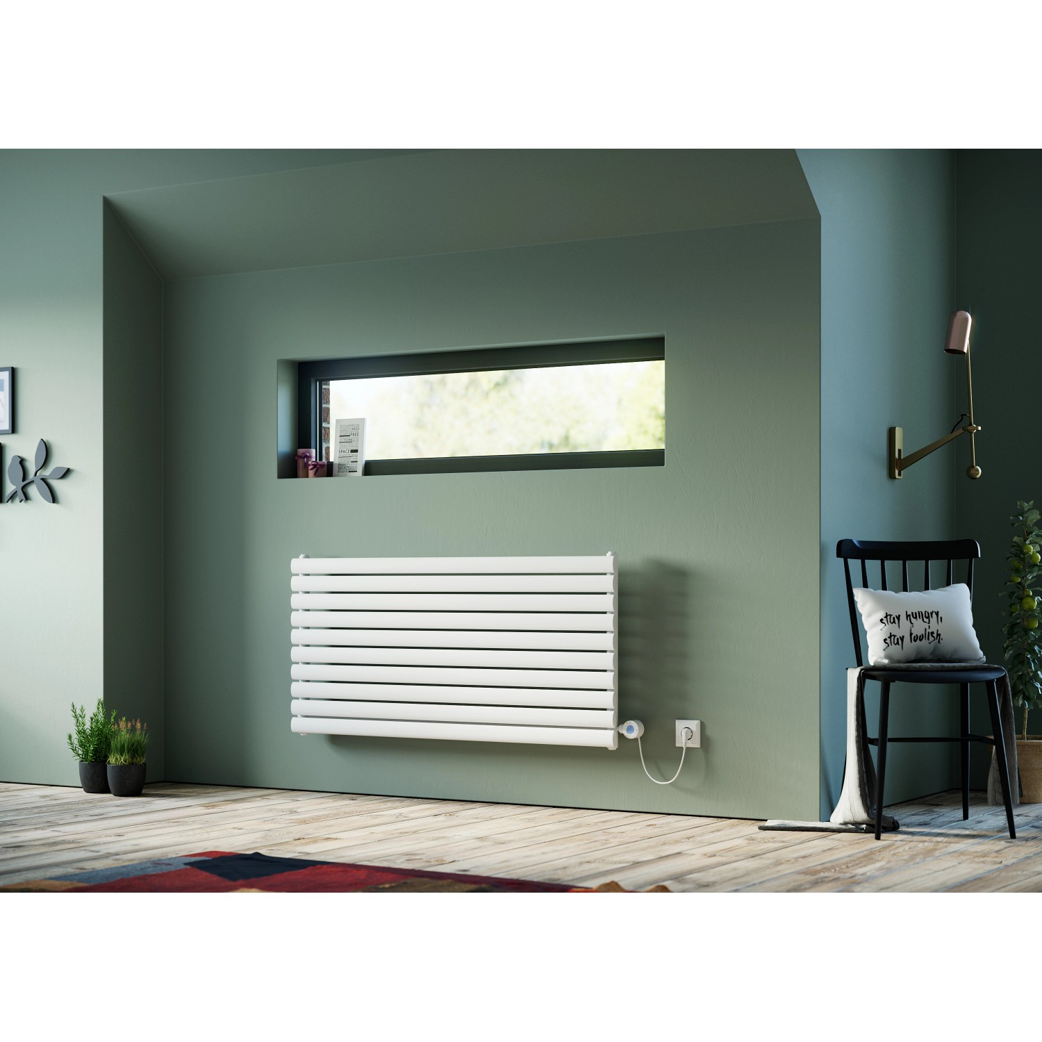 Ximax Elektrischer Raumheizkörper Fortuna Horizontal 584 mm x 1200 mm Weiß günstig online kaufen