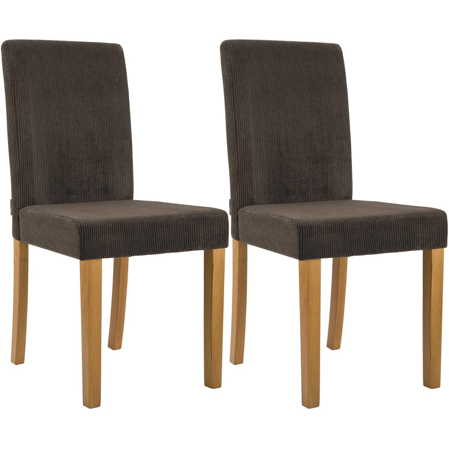 DELUKE 2er Set Esszimmerstuhl DALAN Cord Braun 41x47x91cm Antik-Hell Essstühle Esszimmerstühle Küchenstühle Wohnzimmerstühle