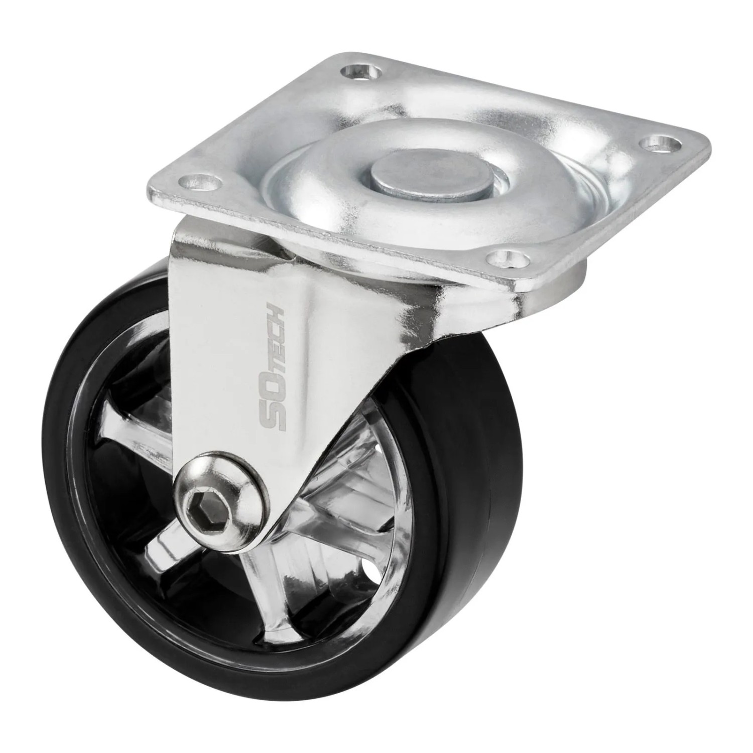 SOTECH Lenkrolle RAPID Ø50 mm Schwarz Belastbar Bis 35 Kg