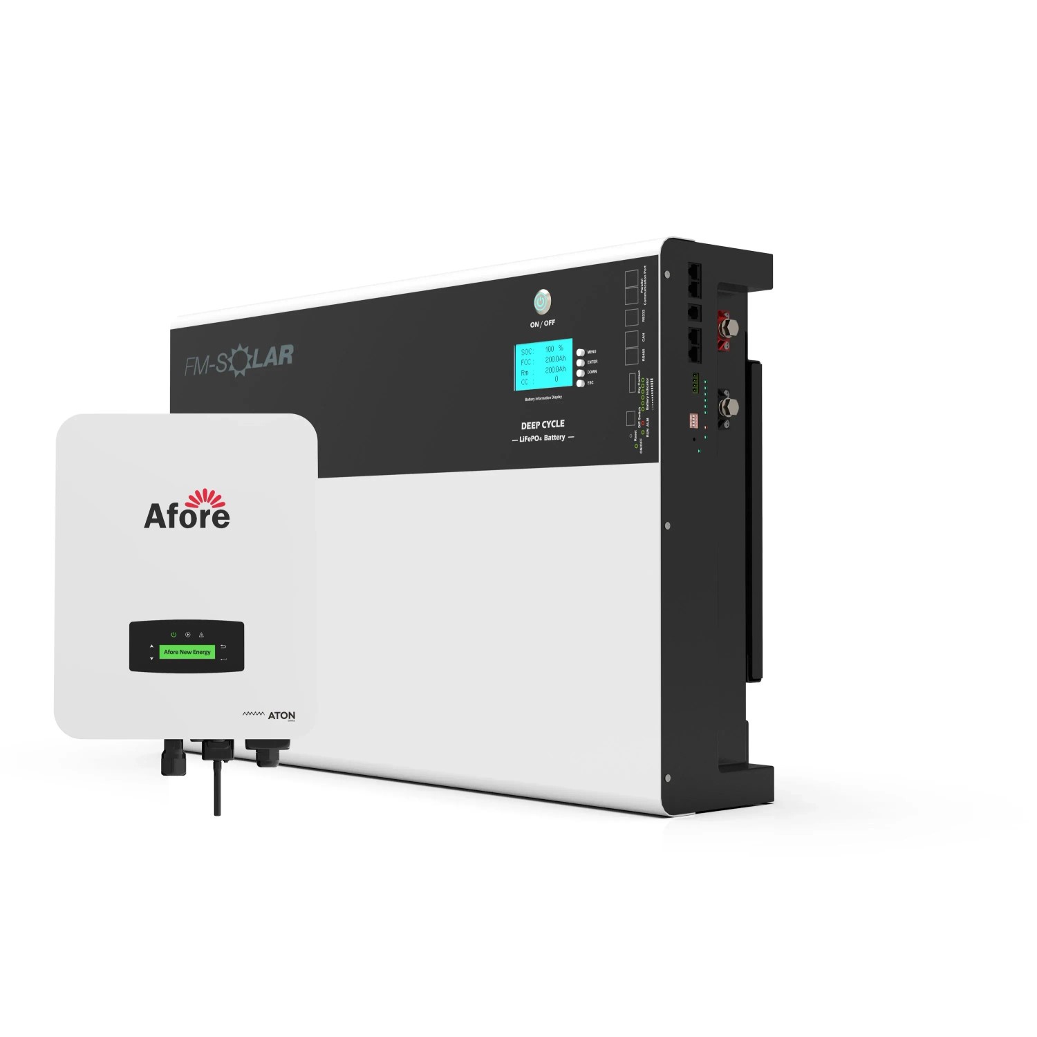 FM-SOLAR Afore AF3.6K-SL 1-Phasiger Hybrid-Wechselrichter 3.6kW PV Solar + 50kWh Wand Batterie Speicher