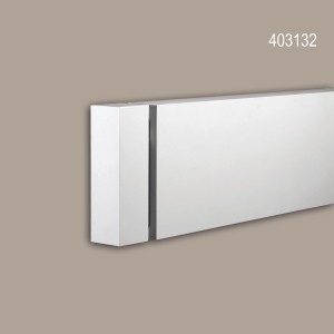 Weißes PROFHOME Stirnelement 403132 für Fassaden, 7x7x23,5 cm, zur Paneel-Montage.