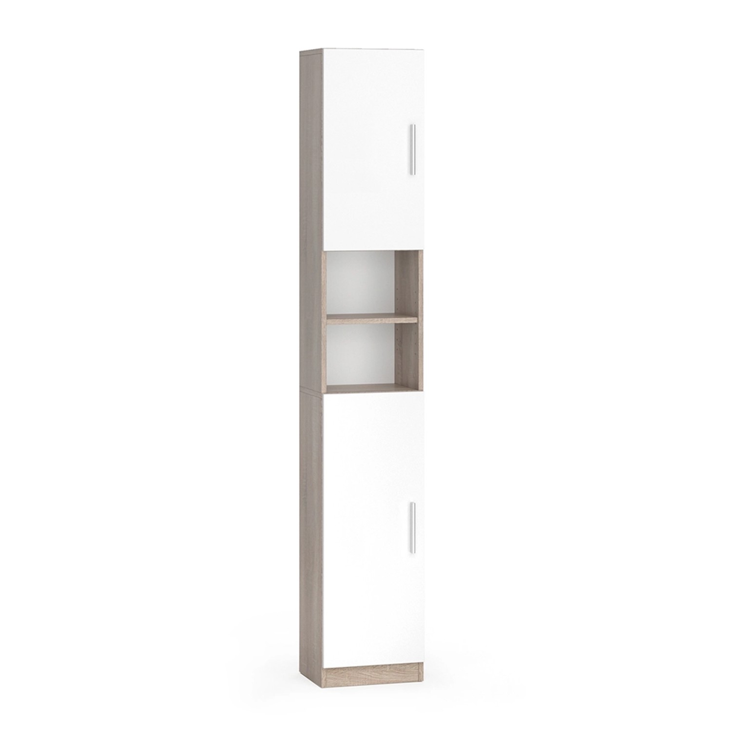 Vicco Badschrank Luis Sonoma/Weiß 32 x 190 cm günstig online kaufen