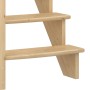 Detailansicht: Dolle Raumspartreppe Lyon aus Kiefernholz, gerade Treppe mit Holzgeländer.