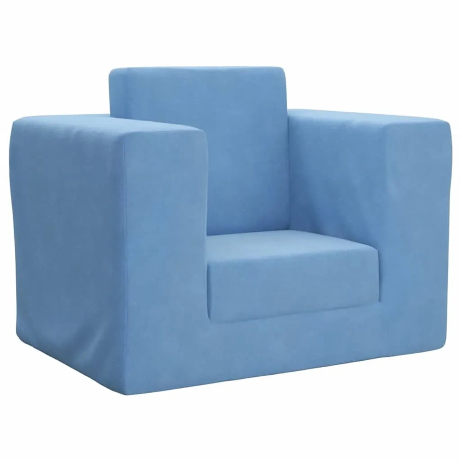 vidaXL Schlafsofa für Kinder Blau Weicher Plüsch 4104806