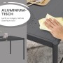 Outsunny Gartentisch mit Lamellendesign, pflegeleicht, für 6 Personen, Reinigung mit Tuch