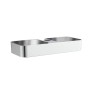 Schütte Duschablage für Brausestange, Chrom-Optik, zwei Fächer.