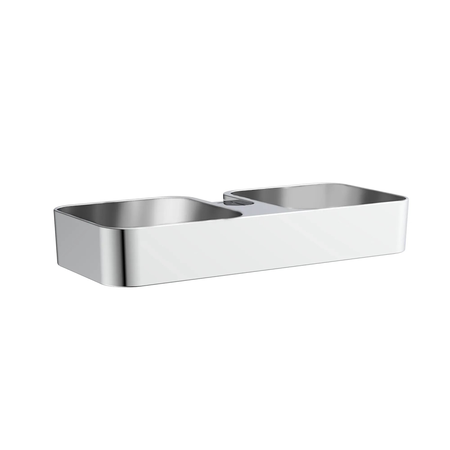 Schütte Duschablage für Brausestange, Chrom-Optik, zwei Fächer.