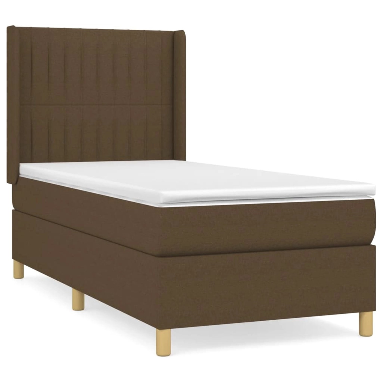 vidaXL Boxspringbett mit Matratze Dunkelbraun 80x200 cm Stoff1380048 günstig online kaufen